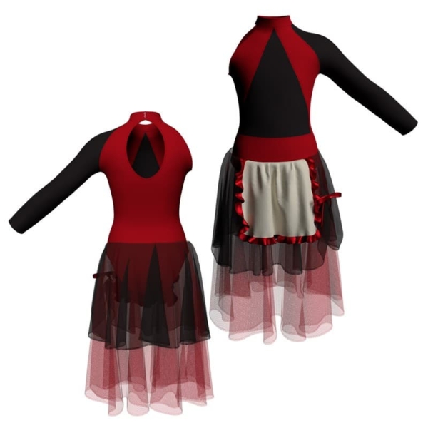 costume balletto monospalla con inserto yuc119sst