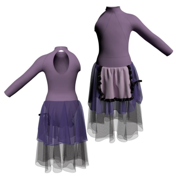 costume balletto monospalla con inserto yuc119sst1