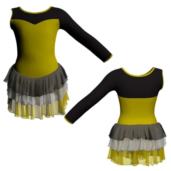 costume balletto monospalla con inserto yuh1019sst1