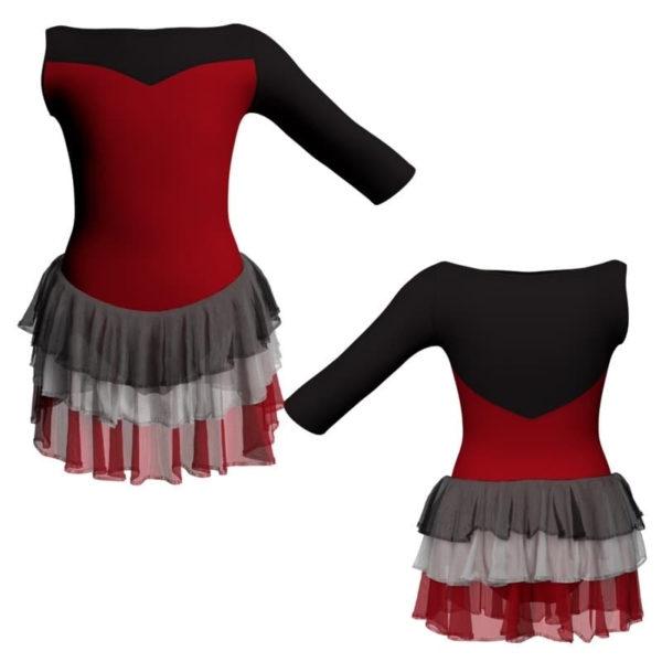 costume balletto monospalla con inserto yuh105sst