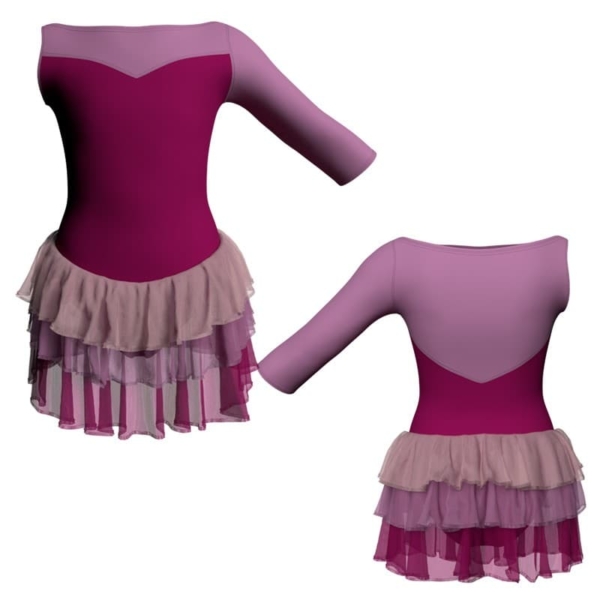 costume balletto monospalla con inserto yuh105sst1