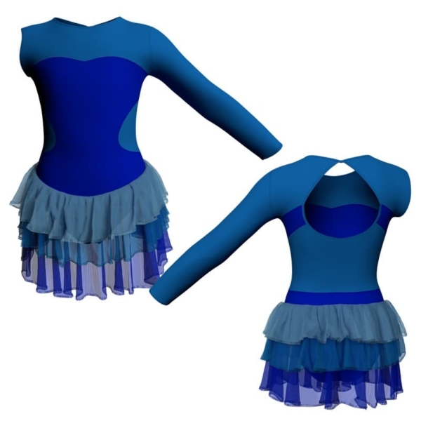 costume balletto monospalla con inserto yuh110sst