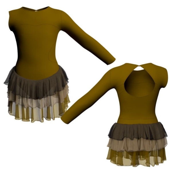 costume balletto monospalla con inserto yuh110sst1