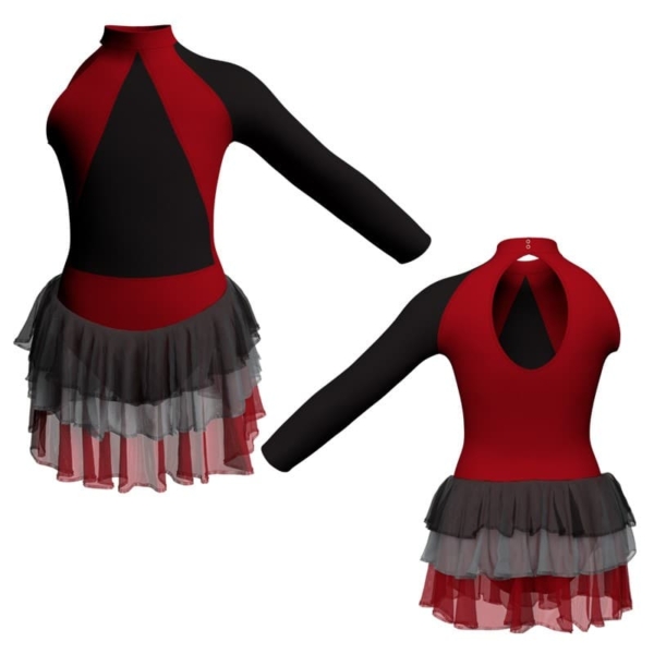 costume balletto monospalla con inserto yuh119sst