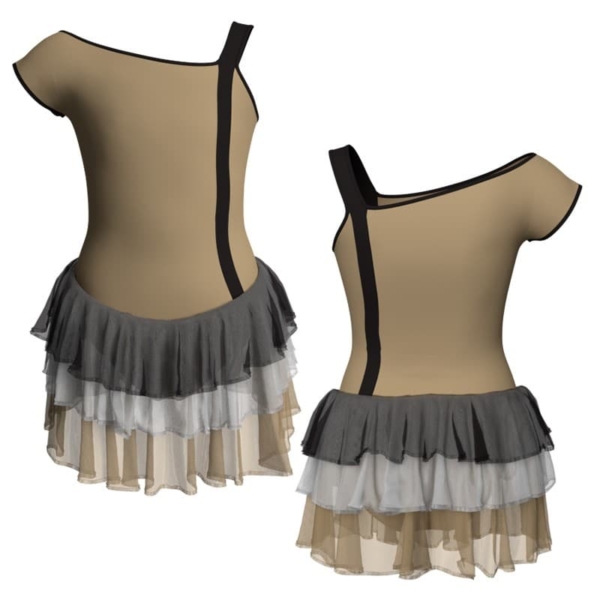 costume balletto monospalla con inserto yuh217