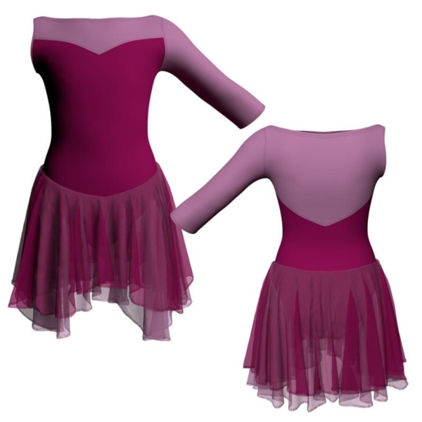 costume balletto monospalla con inserto yuk105sst1