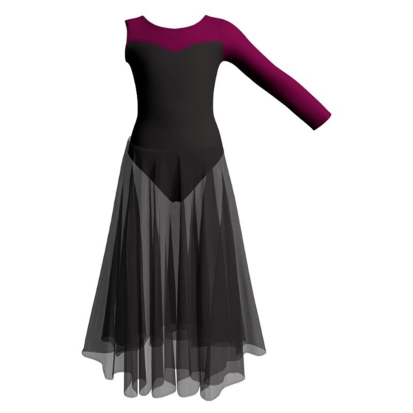 costume balletto monospalla con inserto yul1019sst