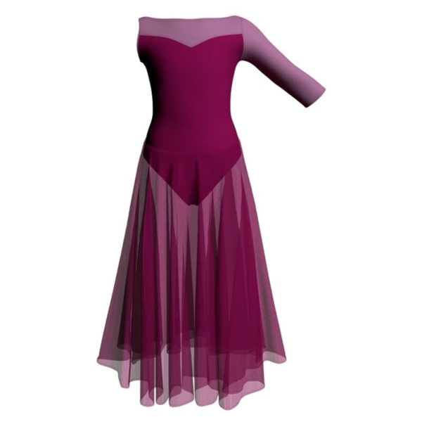 costume balletto monospalla con inserto yul105sst