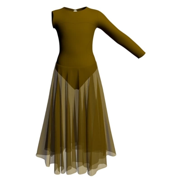 costume balletto monospalla con inserto yul110sst