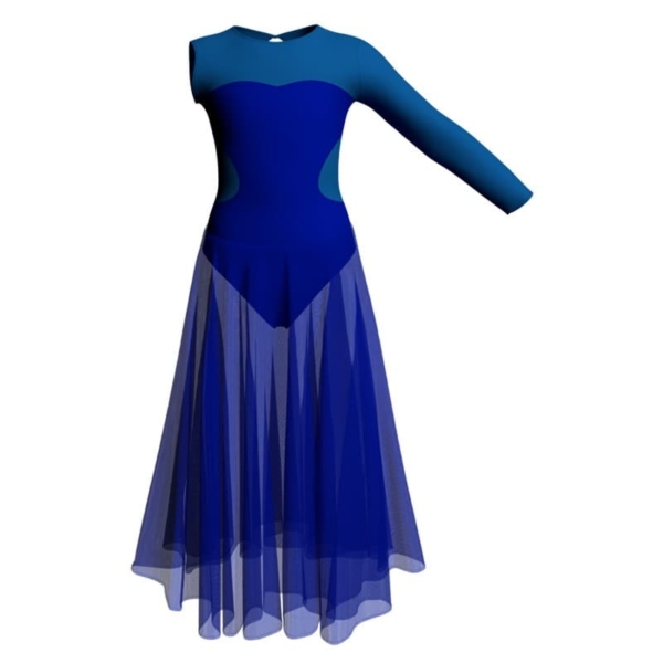 costume balletto monospalla con inserto yul110sst2