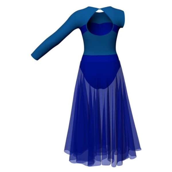 costume balletto monospalla con inserto yul110sst3