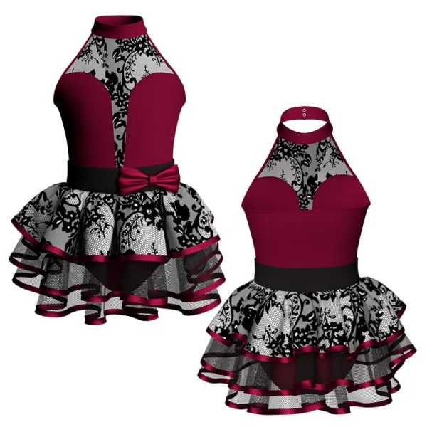 costume balletto scollo americana con inserto belen pro ves118