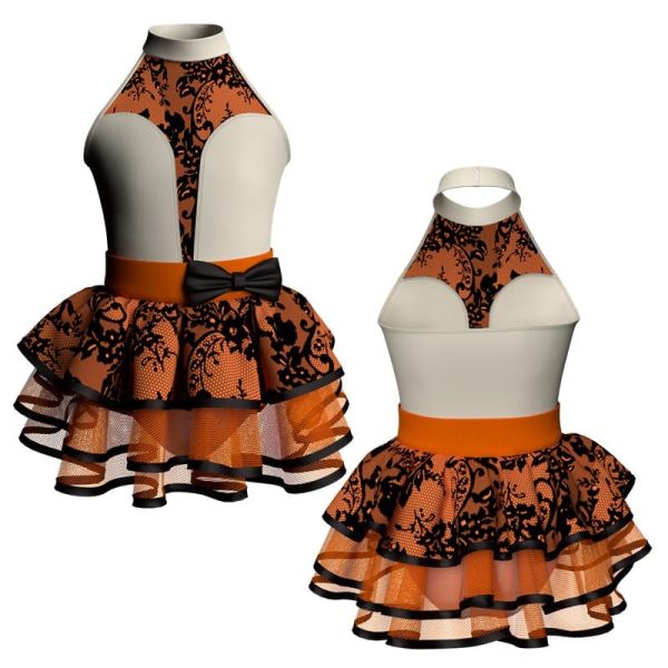 costume balletto scollo americana con inserto belen pro ves11822