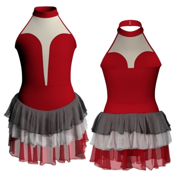 costume balletto scollo americana con inserto yuh1181