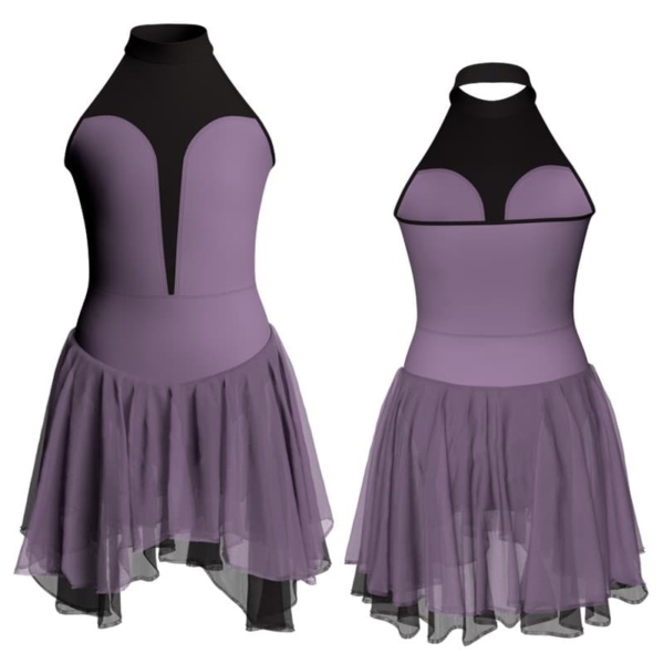 costume balletto scollo americana con inserto yuk118