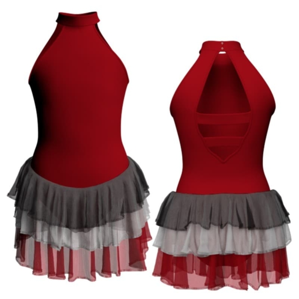 costume balletto scollo americana con intreccio dietro yuh2251