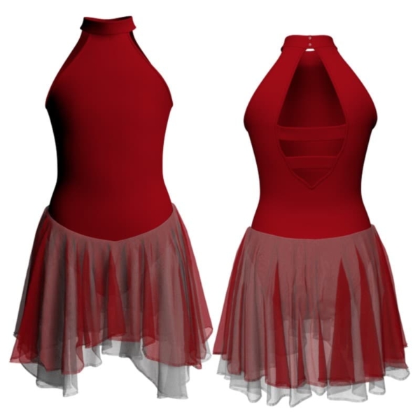 costume balletto scollo americana con intreccio dietro yuk2251