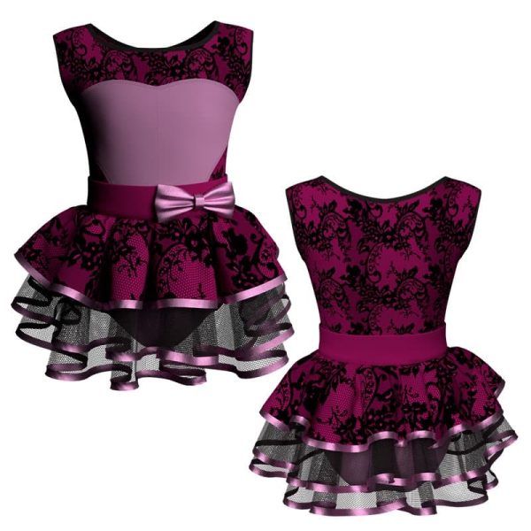 costume balletto senza maniche con inserto belen pro ves1001ss