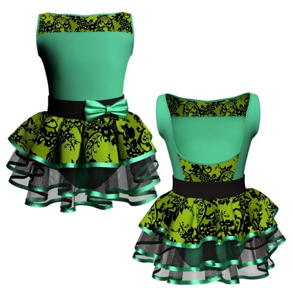 costume balletto senza maniche con inserto belen pro ves1002