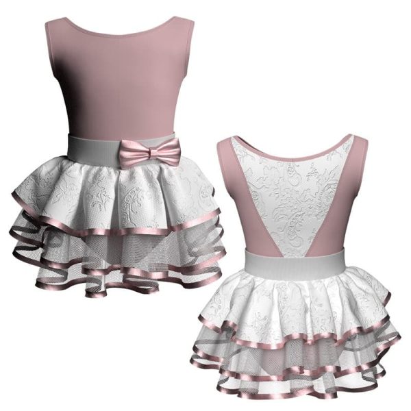 costume balletto senza maniche con inserto belen pro ves1003