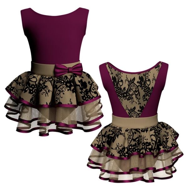 costume balletto senza maniche con inserto belen pro ves100322