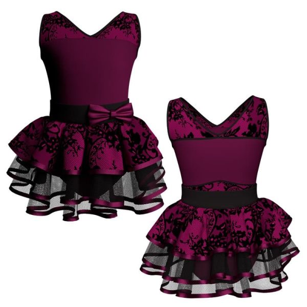 costume balletto senza maniche con inserto belen pro ves101