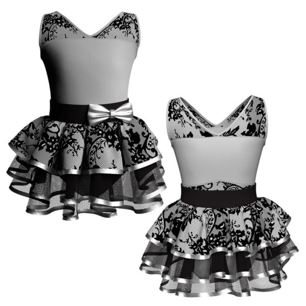 costume balletto senza maniche con inserto belen pro ves1011