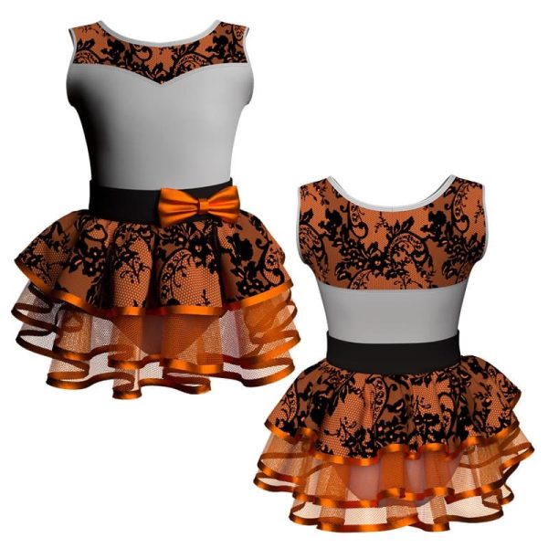 costume balletto senza maniche con inserto belen pro ves1019t