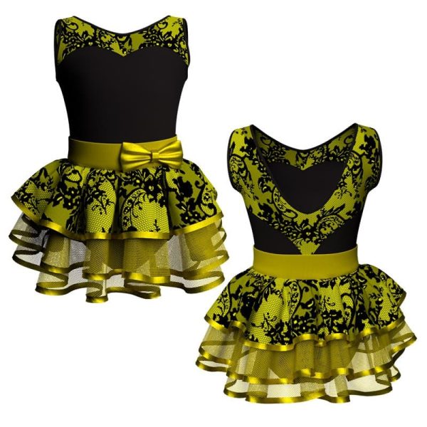 costume balletto senza maniche con inserto belen pro ves103