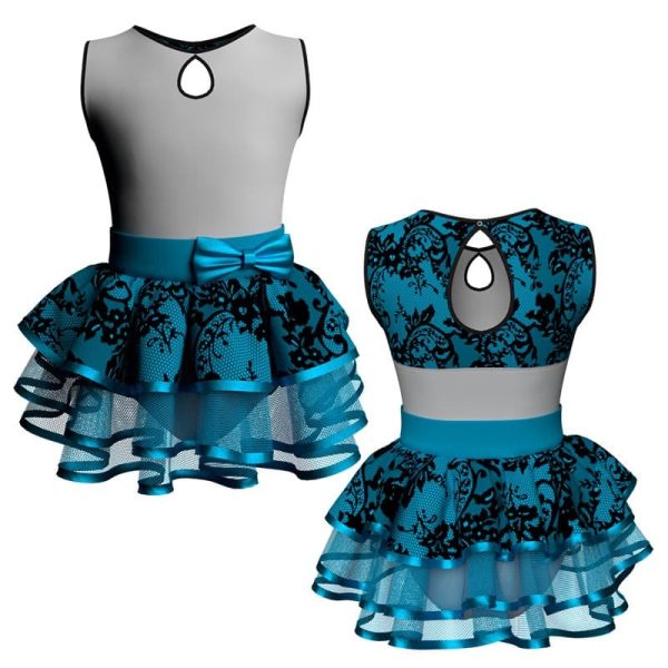 costume balletto senza maniche con inserto belen pro ves104