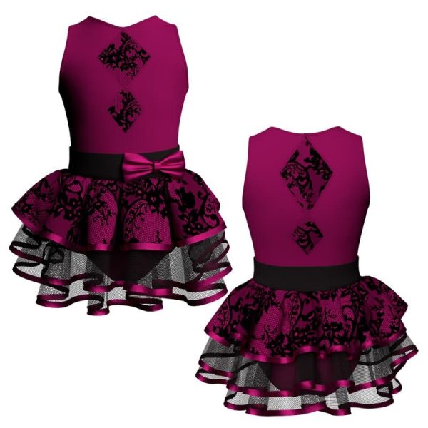 costume balletto senza maniche con inserto belen pro ves114