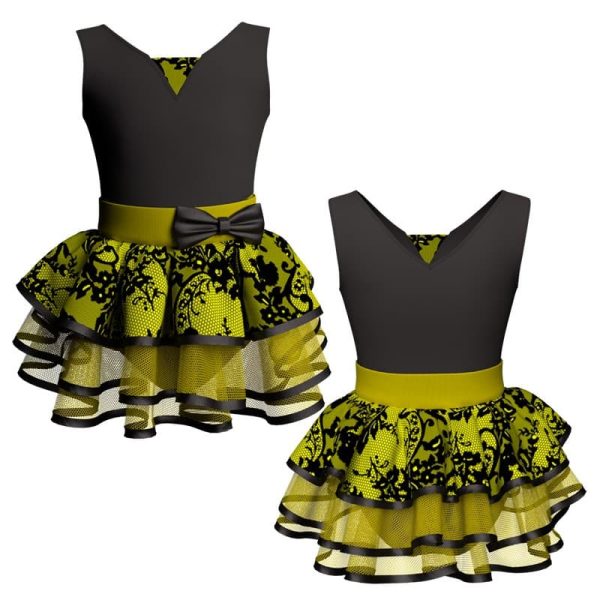 costume balletto senza maniche con inserto belen pro ves115sst