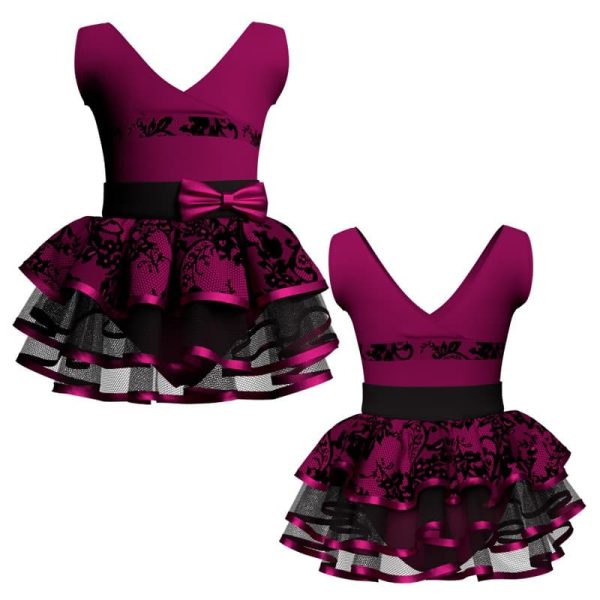 costume balletto senza maniche con inserto belen pro ves121