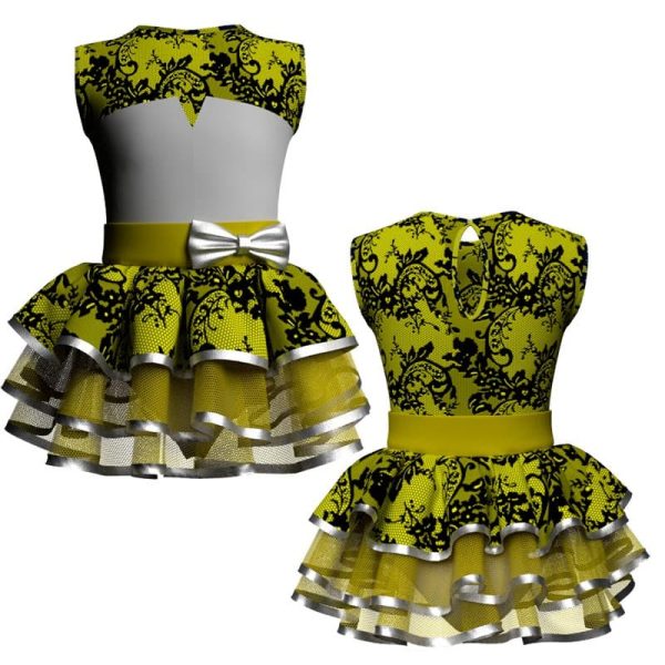 costume balletto senza maniche con inserto belen pro ves1231