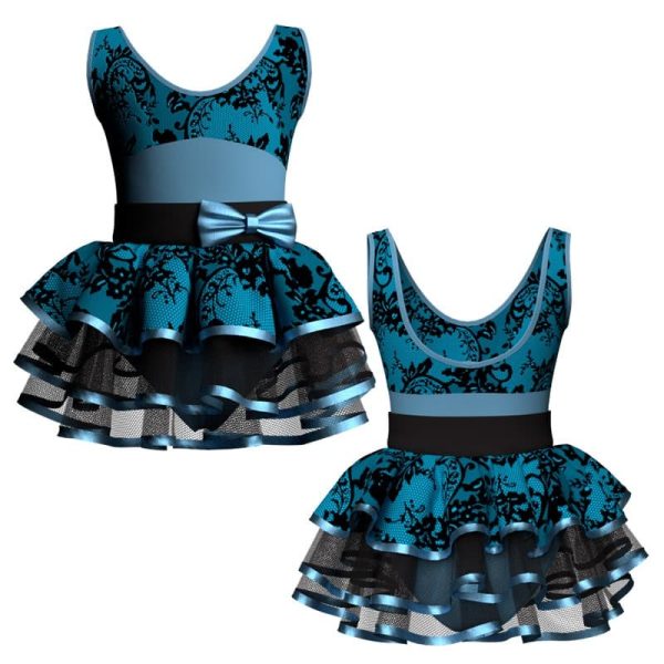 costume balletto senza maniche con inserto belen pro ves124