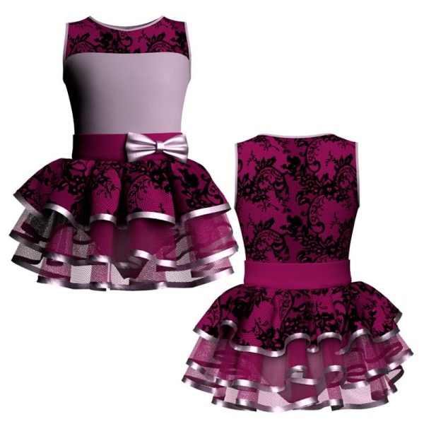 costume balletto senza maniche con inserto belen pro ves12722