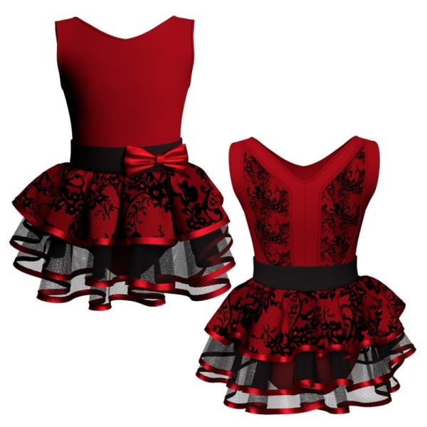 costume balletto senza maniche con inserto belen pro ves206