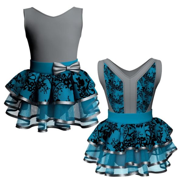 costume balletto senza maniche con inserto belen pro ves20622