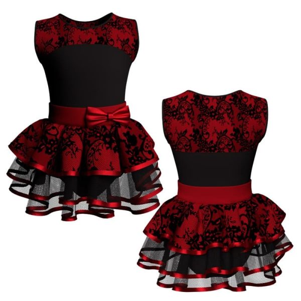 costume balletto senza maniche con inserto belen pro ves219