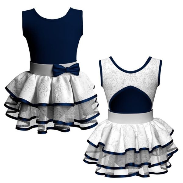 costume balletto senza maniche con inserto belen pro ves223