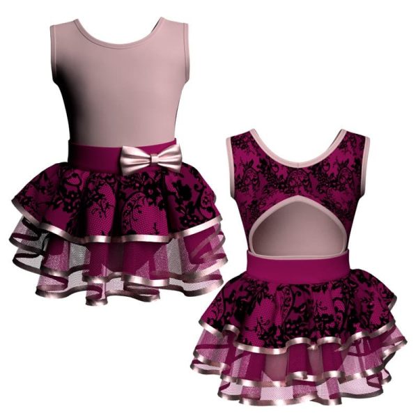 costume balletto senza maniche con inserto belen pro ves22322