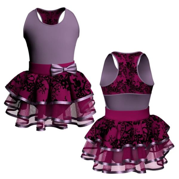 costume balletto senza maniche con inserto belen pro ves237