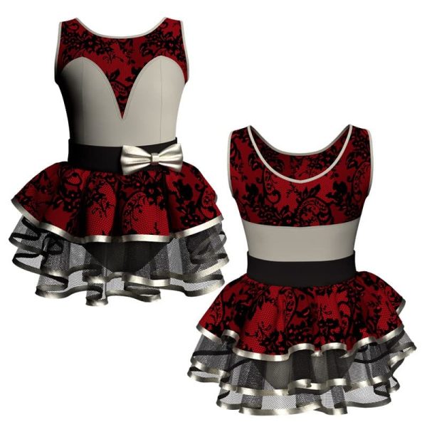 costume balletto senza maniche con inserto belen pro ves2819