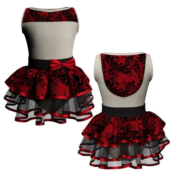 costume balletto senza maniche con inserto belen pro ves3012