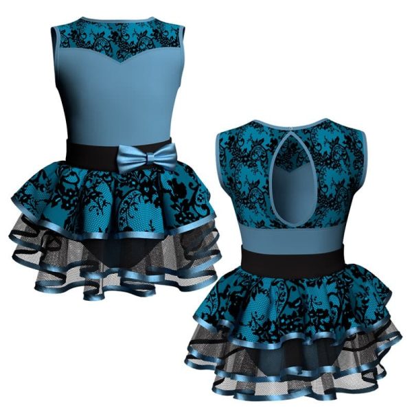 costume balletto senza maniche con inserto belen pro ves3014