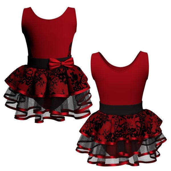 costume balletto senza maniche con inserto belen pro ves415