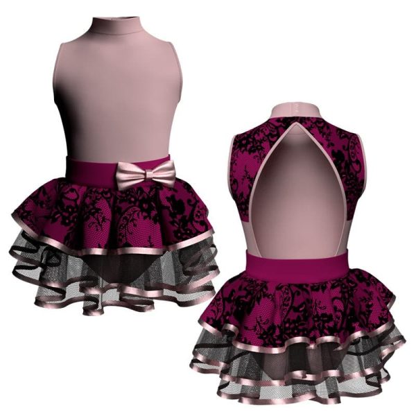 costume balletto senza maniche con inserto belen pro ves510t22