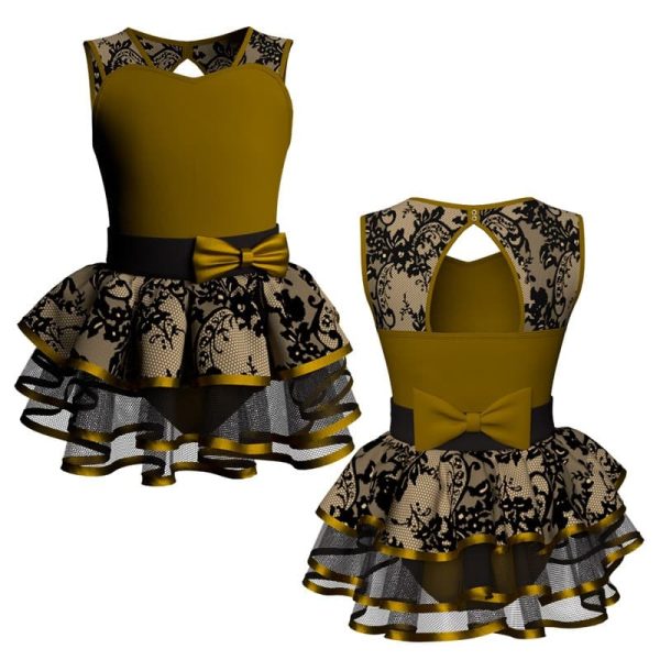 costume balletto senza maniche con inserto belen pro vesm1001