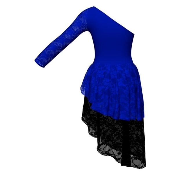 costume balletto senza maniche con inserto in rete o pizzo yuf999t1