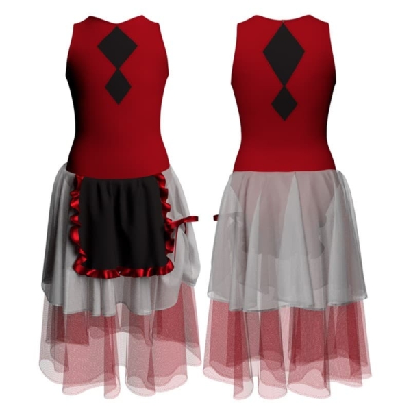 costume balletto senza maniche con inserto yuc114